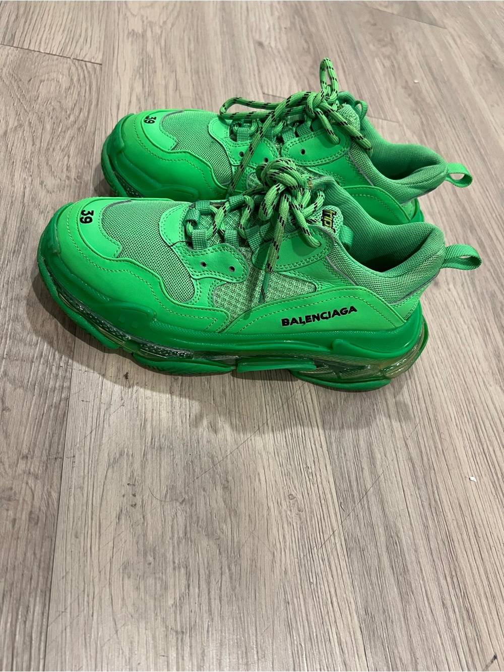 Balenciaga Triple S Electric Green Chunky Sneaker - Picture 7 of 7